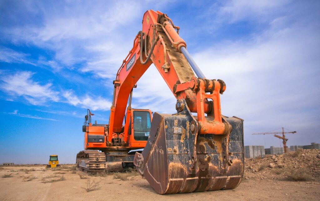Construction equipment display at CONEXPO-CON/AGG trade show at the Las Vegas Convention Center