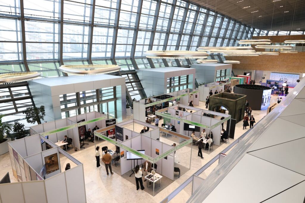 Professional trade show exhibition hall