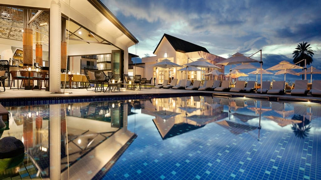 Modern hotel exterior Las Vegas