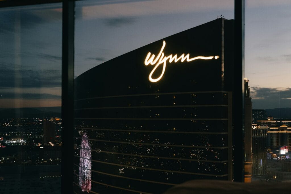 Wynn Las Vegas signature at dusk, host venue of the COUTURE designer fine jewelry trade show