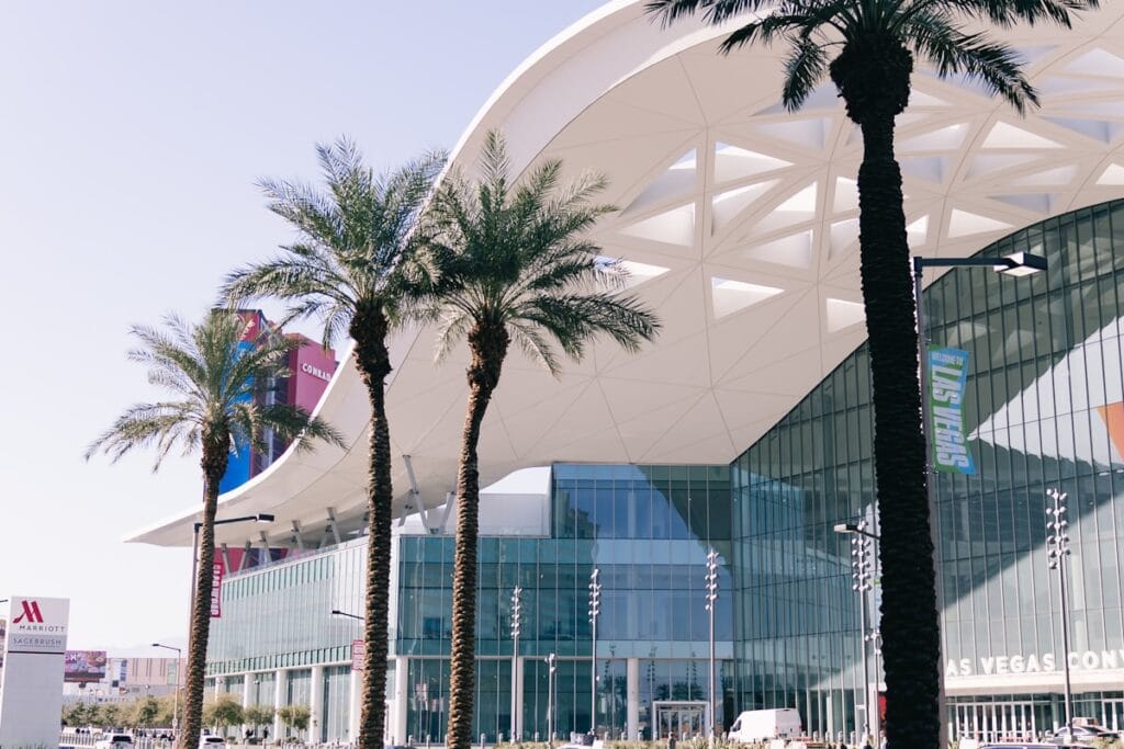 Las Vegas Convention Center West Hall exterior, venue for MJBizCon cannabis trade show