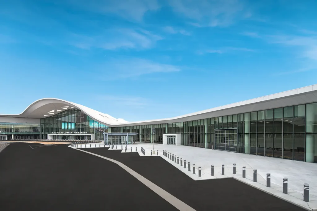 Las Vegas Convention Center West Hall exterior in daylight. Photo: LVCVA